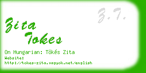 zita tokes business card